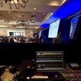 Bella Amity front-of-house sound desk at a live event